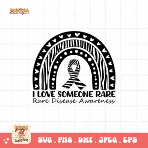 I Love Someone Rare Png Svg, Rare Disease Support Svg, Ehlers danlos Syndrome Png Cricut Designs, Zebra Ribbon Svg