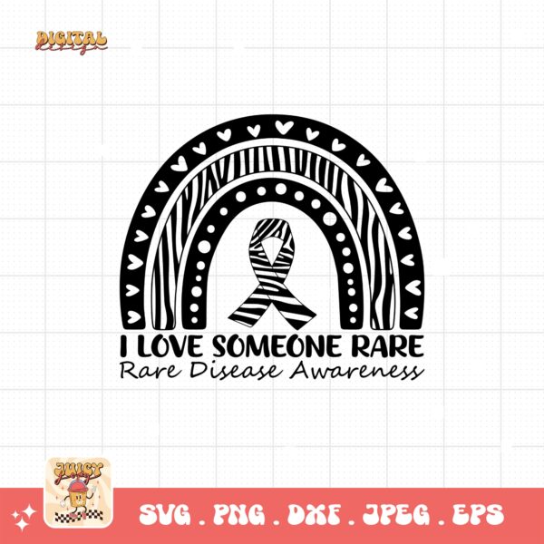 I Love Someone Rare Png Svg, Rare Disease Support Svg, Ehlers danlos Syndrome Png Cricut Designs, Zebra Ribbon Svg