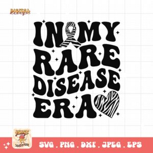 In My Rare Disease Era Png Svg, Rare Disease Support Svg, Ehlers danlos Syndrome Png Cricut Designs, Zebra Ribbon Svg