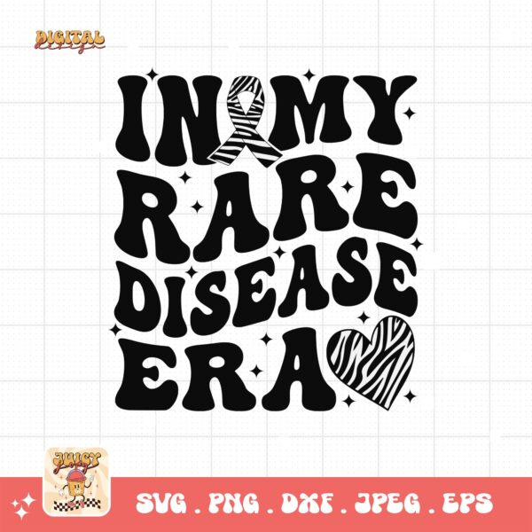 In My Rare Disease Era Png Svg, Rare Disease Support Svg, Ehlers danlos Syndrome Png Cricut Designs, Zebra Ribbon Svg