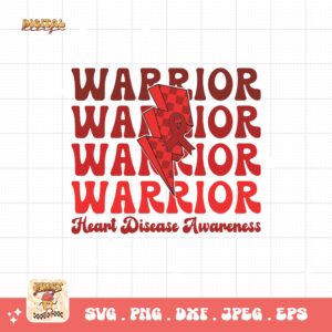 Heart Disease Awareness Png Svg, Heart Disease Warrior Png, Red Ribbon Svg Cricut Sublimation Design