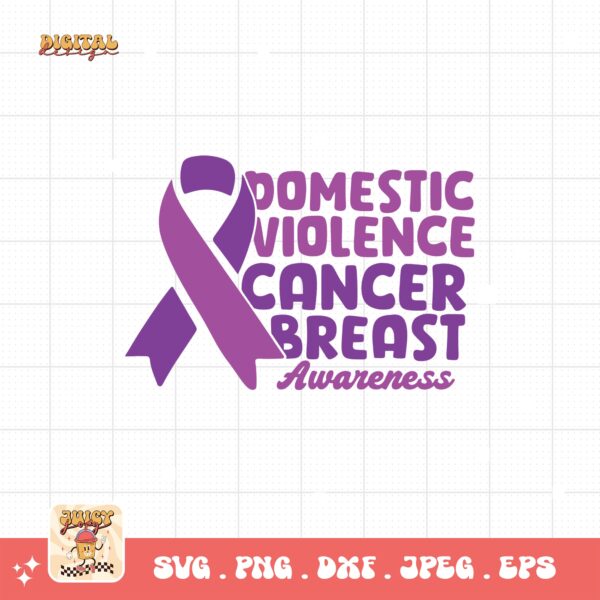 Domestic Violence Awareness Svg Png, Domestic Violence Breast Cancer Awareness Svg, Domestic Abuse Svg Cricut File Sublimation