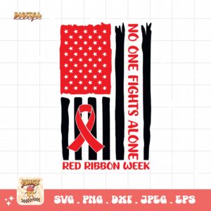 Red Ribbon Week Svg Png, Red Ribbon Week Flag Svg, Drug Free Svg, Red Ribbon Awareness Svg Cricut Sublimation Design