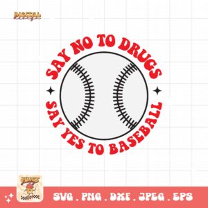 Red Ribbon Week Svg Png, Say No To Drugs Say Yes To Baseball Svg, Drug Free Svg, Red Ribbon Awareness Svg Cricut Sublimation Design