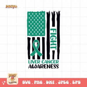 Liver Cancer Flag Svg, Liver Cancer Awareness Svg Png, Emerald Green Ribbon Svg Cricut Sublimation Design