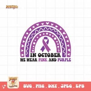 Domestic Violence Awareness Svg Png, In October We Wear Pink And Purple Svg, Domestic Abuse Svg Cricut File Sublimation