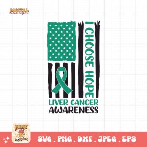 Liver Cancer Flag Svg, Liver Cancer Awareness Svg Png, Emerald Green Ribbon Svg Cricut Sublimation Design