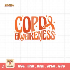 Copd Awareness Svg Png, Copd Awareness Svg Png, Orange Ribbon, Chronic Obstructive Pulmonary Disease Svg