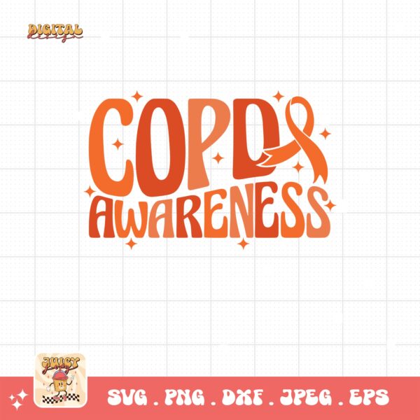 Copd Awareness Svg Png, Copd Awareness Svg Png, Orange Ribbon, Chronic Obstructive Pulmonary Disease Svg