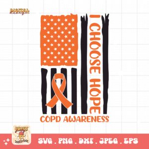 Copd Awareness Flag Svg Png, Copd Awareness Svg Png, Orange Ribbon, Chronic Obstructive Pulmonary Disease Svg