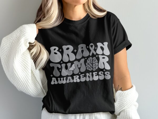 Brain Tumor Awareness Svg Png, Brain Tumor Awareness Svg Png, Grey Ribbon Brain Cancer Svg Cricut File Sublimation Design - Image 3