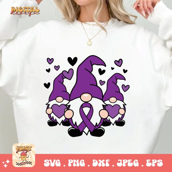 Awareness Svg, Narcissistic Abuse Awareness Svg Png, Purple Ribbon Svg, Support Svg Cricut File Sublimation - Image 2