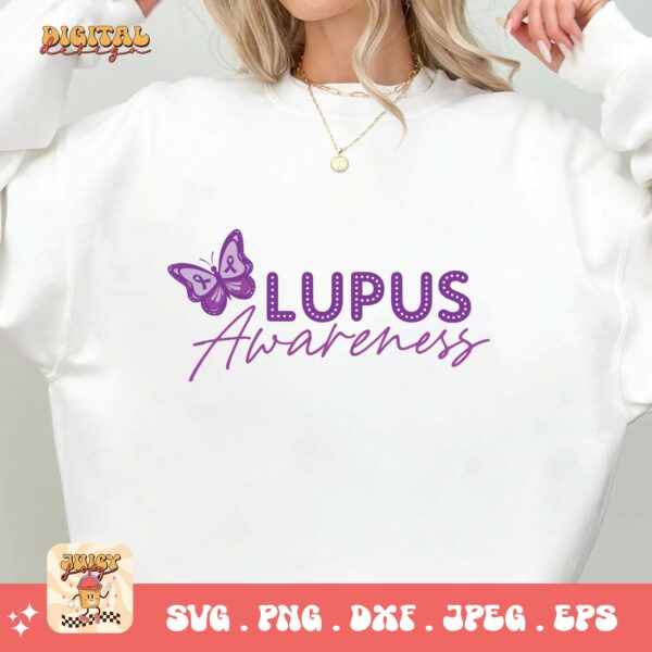 Lupus Awareness Svg Png, Lupus Awareness Svg, Lupus Support Ribbon Svg Cricut File, Lupus Png Sublimation Design - Image 2