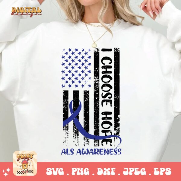 ALS Awareness Png Svg, ALS Awareness Flag Png , Als Support Svg Cricut File Sublimation Design - Image 2