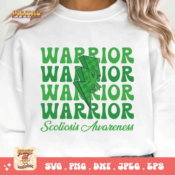 Scoliosis Awareness Svg Png, Scoliosis Warrior Svg, Green Ribbon Svg, Scoliosis Support Svg Cricut File - Image 3