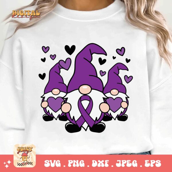 Awareness Svg, Narcissistic Abuse Awareness Svg Png, Purple Ribbon Svg, Support Svg Cricut File Sublimation - Image 3