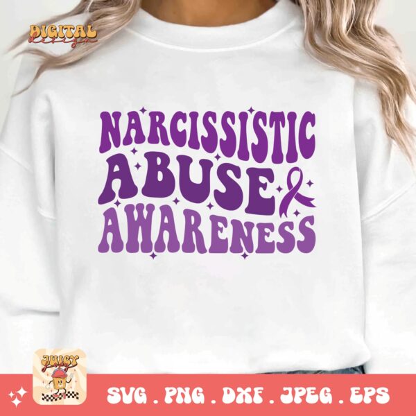 Narcissistic Abuse Awareness Svg, Narcissistic Abuse Awareness Svg Png, Purple Ribbon Svg, Support Svg Cricut File Sublimation - Image 3