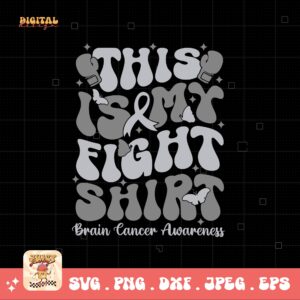 This is My Fight Shirt Svg Png, Brain Tumor Awareness Svg Png, Grey Ribbon Brain Cancer Svg Cricut File Sublimation Design
