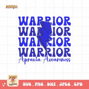 Apraxia Warrior Svg, Apraxia Awareness Svg Png, Blue Ribbon Svg, Apraxia Support Svg Cricut File Sublimation Design
