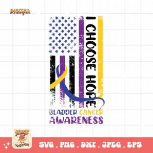 Bladder Cancer Flag Svg, Bladder Cancer Awareness Svg Png, Bladder Cancer Ribbon Support Svg Cricut File Sublimation Design