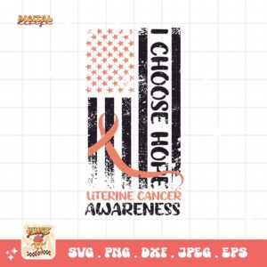 Uterine Cancer Awareness Svg Png, Uterine Cancer Awareness Flag Svg, Peach Ribbon Svg, Endometrial Cancer Svg Cricut Cut File Sublimation