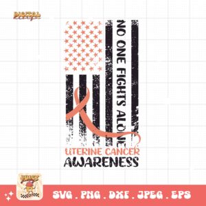 Uterine Cancer Awareness Svg Png, Uterine Cancer Awareness Flag Svg, Peach Ribbon Svg, Endometrial Cancer Svg Cricut Cut File Sublimation