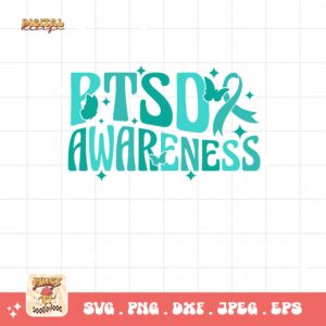 PTSD Awareness Svg Png, PTSD Awareness Svg, Teal Ribbon Post-traumatic Stress Disorder Svg Cricut File Sublimation Design