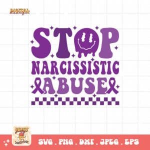 Stop Narcissistic Abuse Svg, Narcissistic Abuse Awareness Svg Png, Purple Ribbon Svg, Support Svg Cricut File Sublimation