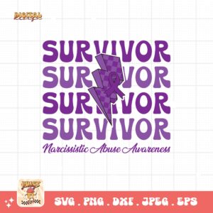 Narcissistic Abuse Survivor Svg, Narcissistic Abuse Awareness Svg Png, Purple Ribbon Svg, Support Svg Cricut File Sublimation