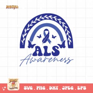 ALS Awareness Png Svg, ALS Awareness Rainbow Png , Als Support Svg Cricut File Sublimation Design