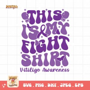 This is My Fight Shirt Svg, Vitiligo Awareness Svg Png, Purple Ribbon Vitiligo Support Svg Cricut Sublimation
