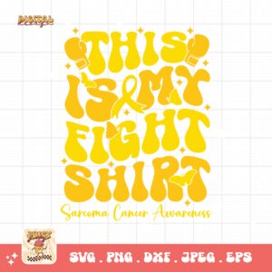 This is My Fight Shirt Svg, Sarcoma Cancer Awareness Svg Png, Yellow Ribbon Svg, Sarcoma Support Cricut Sublimation Design