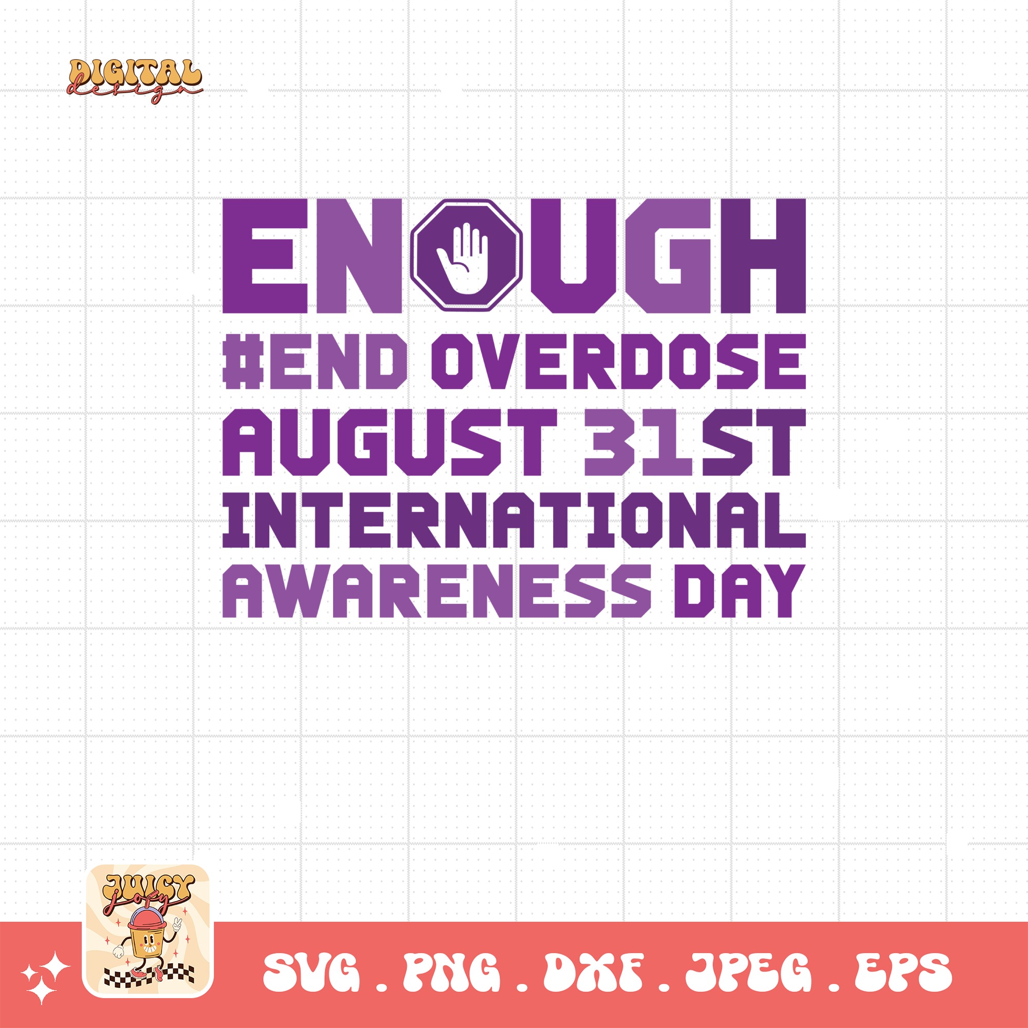 Overdose Awareness Svg Png, International Overdose Awareness Day Svg, Addiction Awareness Recovery Svg Cricut File Sublimation Design