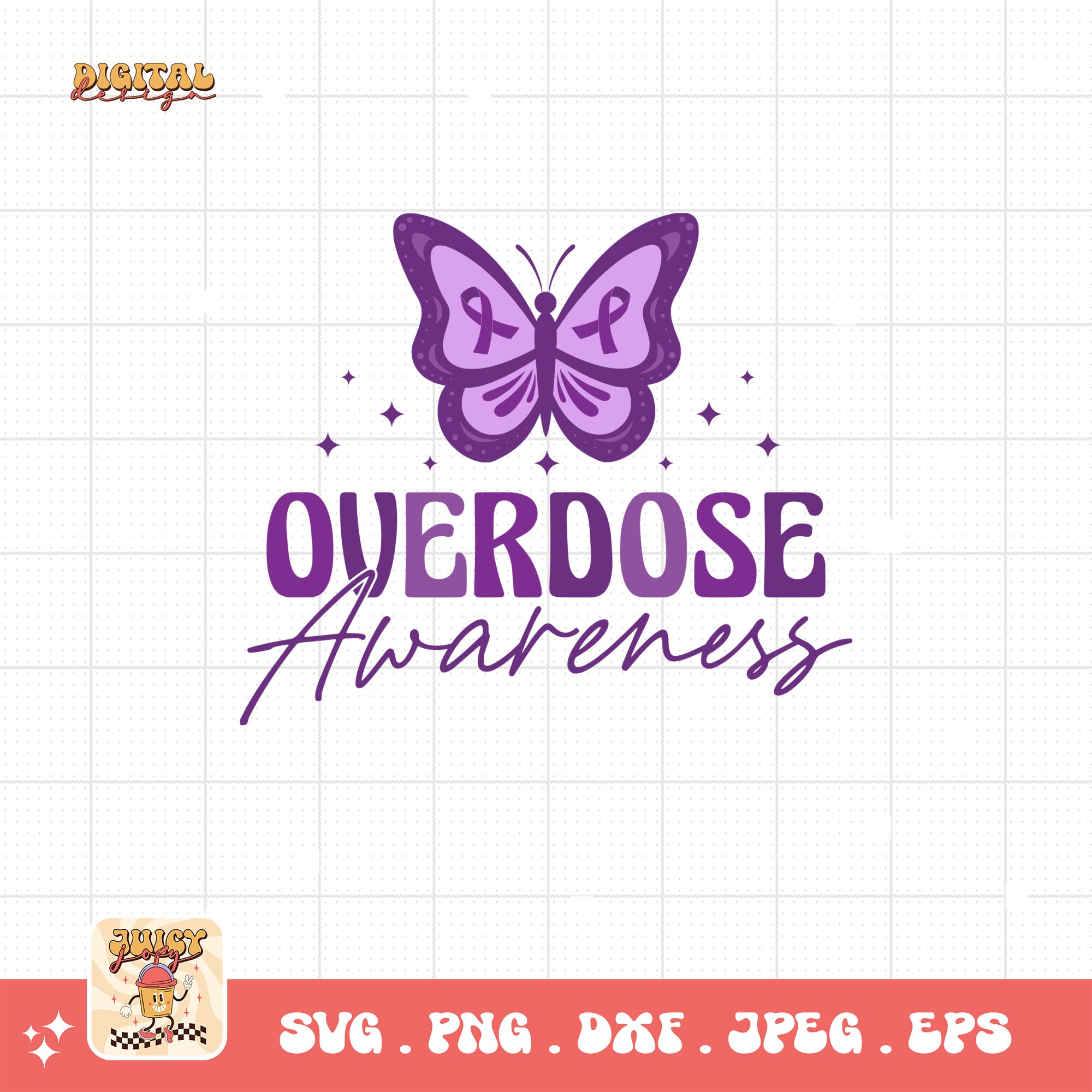 Overdose Awareness Svg Png, Overdose Awareness Svg, Addiction Awareness Recovery Svg Cricut File Sublimation Design
