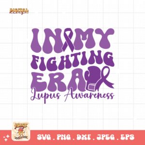 Lupus Awareness Svg Png, In My Fighting Era Svg, Lupus Support Ribbon Svg Cricut File, Lupus Png Sublimation Design
