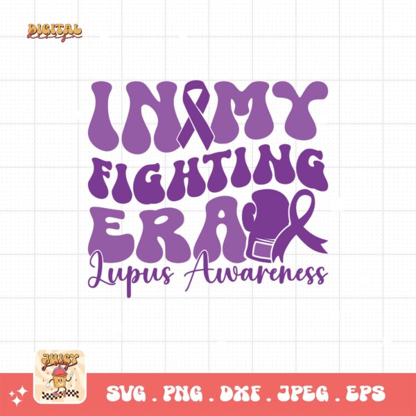 Lupus Awareness Svg Png, In My Fighting Era Svg, Lupus Support Ribbon Svg Cricut File, Lupus Png Sublimation Design
