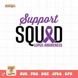 Lupus Awareness Svg Png, Support Squad Svg, Lupus Support Ribbon Svg Cricut File, Lupus Png Sublimation Design
