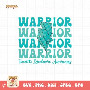 Tourette Syndrome Warrior Svg, Tourette Syndrome Awareness Svg Png, Teal Ribbon Svg Cricut File Sublimation Design