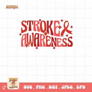 Stroke Awareness Svg, Stroke Awareness Svg Png, Red Ribbon Svg Cricut Sublimation Design